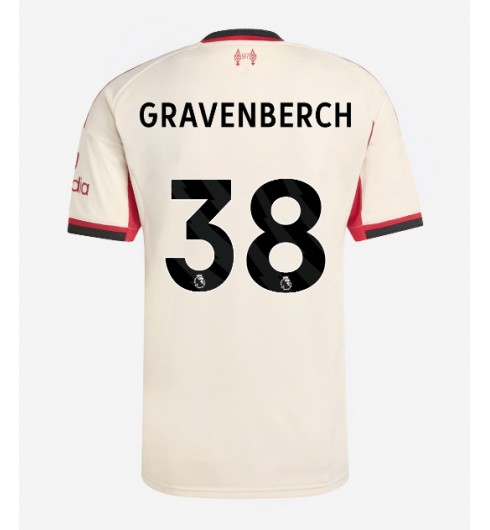 Moške Nogometnih dresov Liverpool Ryan Gravenberch #38 Gostujoči 2025-26 Kratki rokavi Moške Nogometnih dresov Liverpool Ryan Gravenberch #38 Gostujoči 2025-26 Kratki rokavi